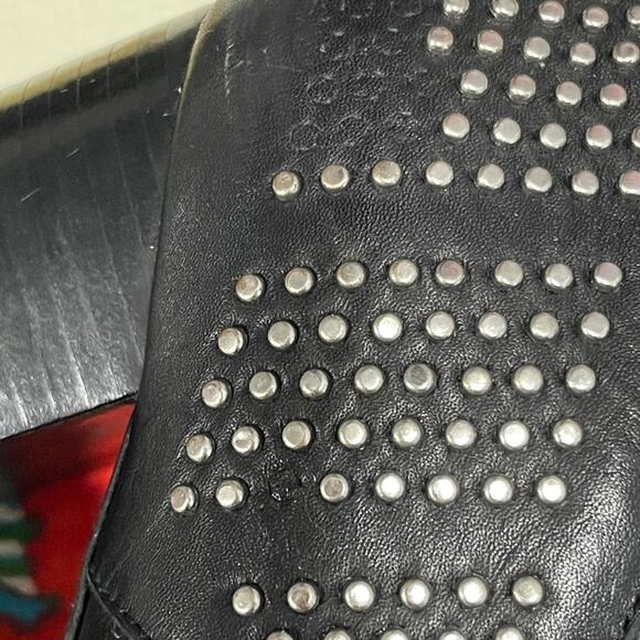 See By Chloe Black Silver Studded Booties 38/7.5 - Picture 6 of 14
